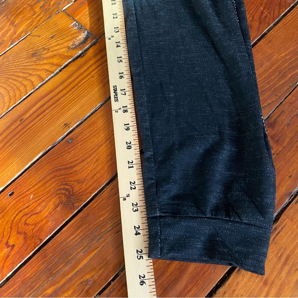 Max Studio Black Drawstring Joggers with Silver Accents Size Large - Picture 12 of 16